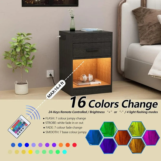 Table de chevet avec serrure RFID