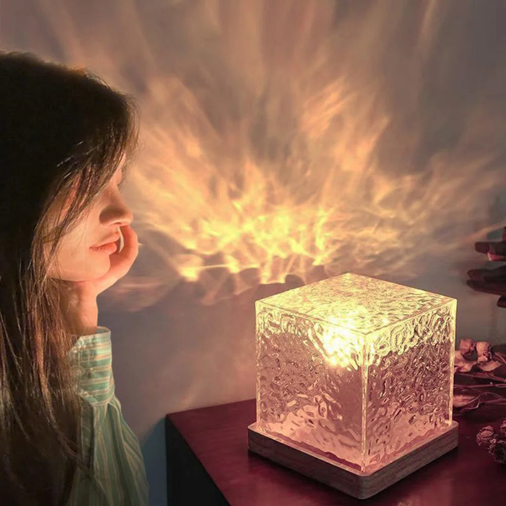 Veilleuse d'ambiance à ondulations d'eau