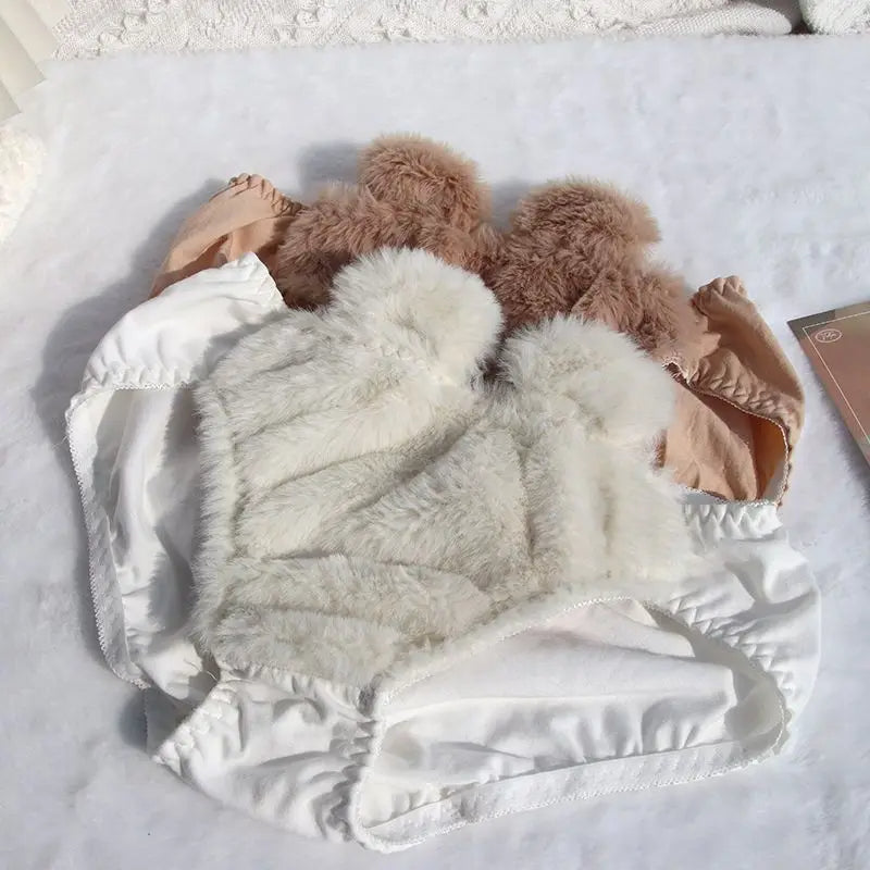 Ensemble de lingerie soutien-gorge en peluche