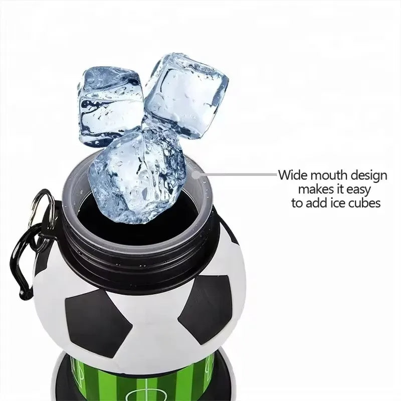 Bouteille de ballon de sport pliable.