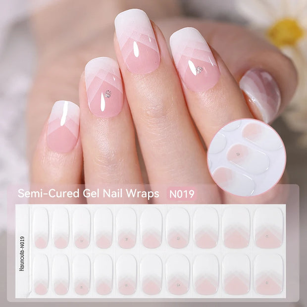 20 conseils pour un autocollant pour ongles en gel semi-durci dégradé French.