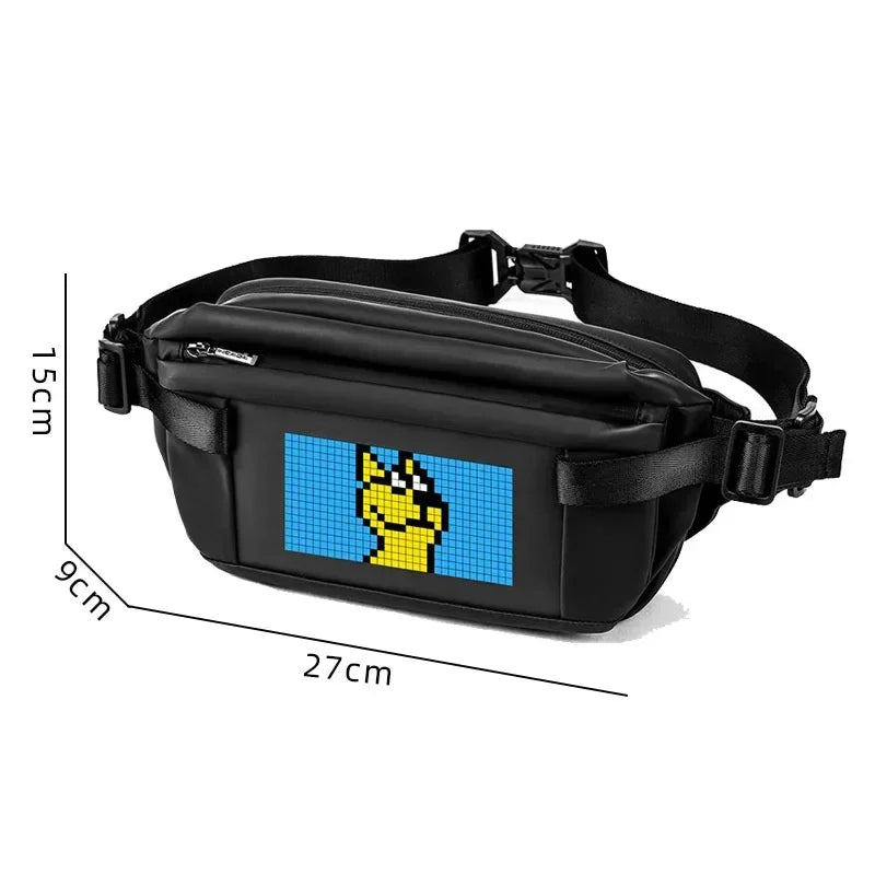 Sac bandoulière avec écran LED