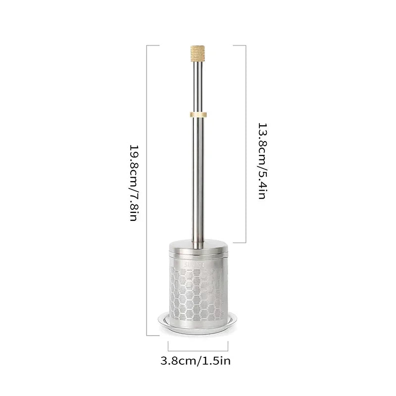 Filtre à café et à thé réutilisable en acier inoxydable.
