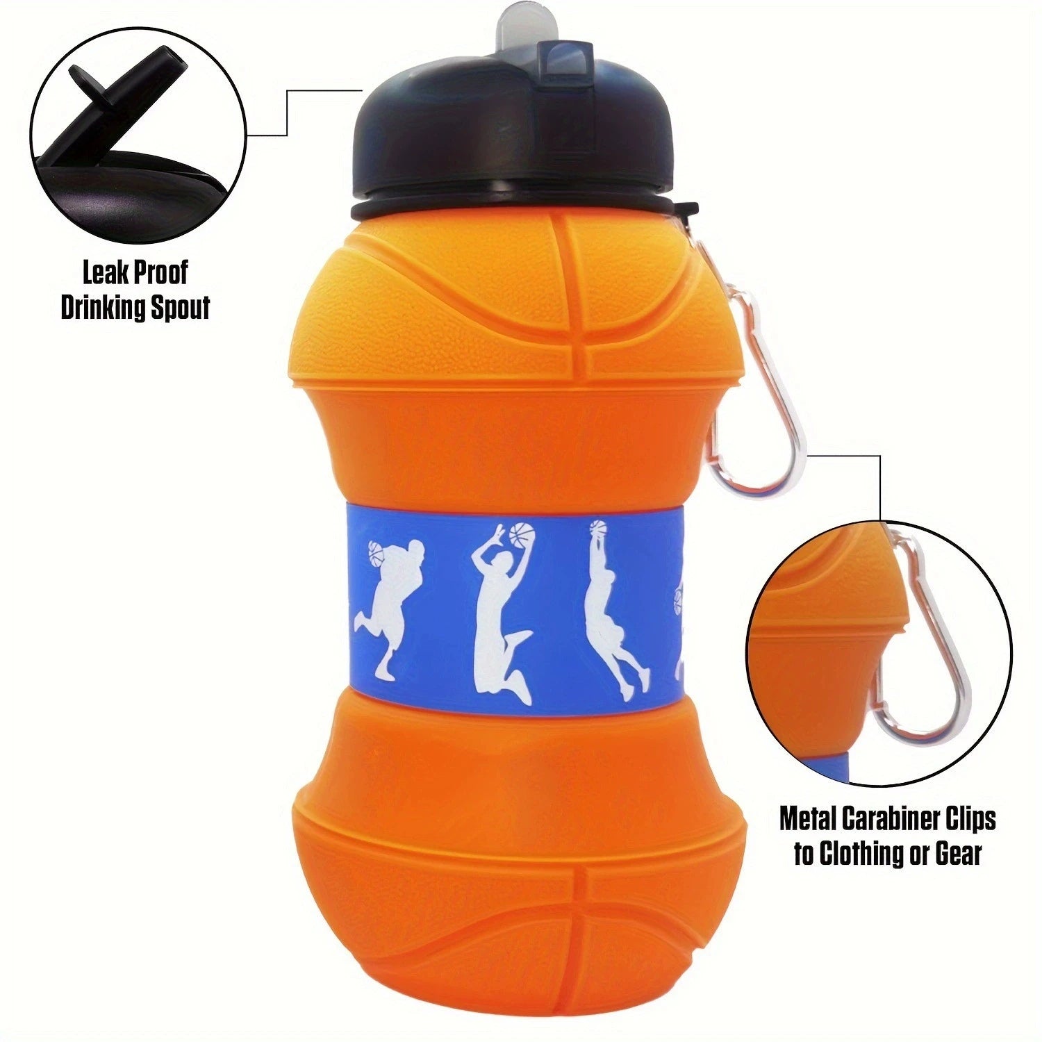 Bouteille de ballon de sport pliable.