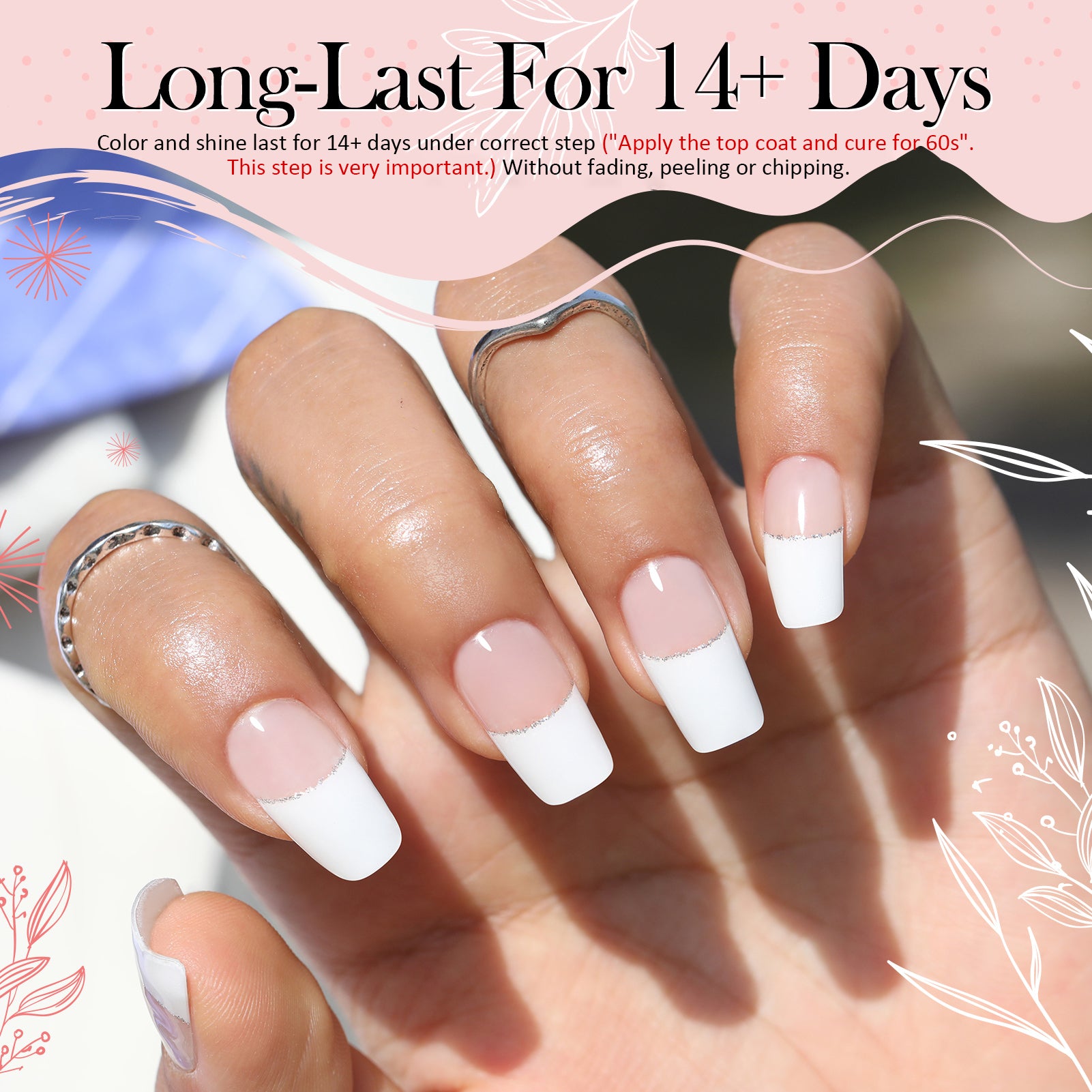 Kit de pose d'ongles en gel avec lampe UV