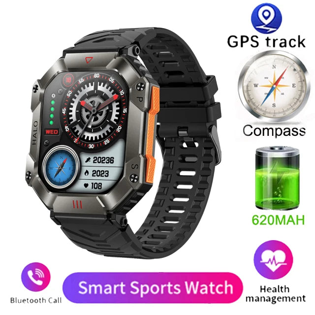 Montre intelligente militaire robuste.