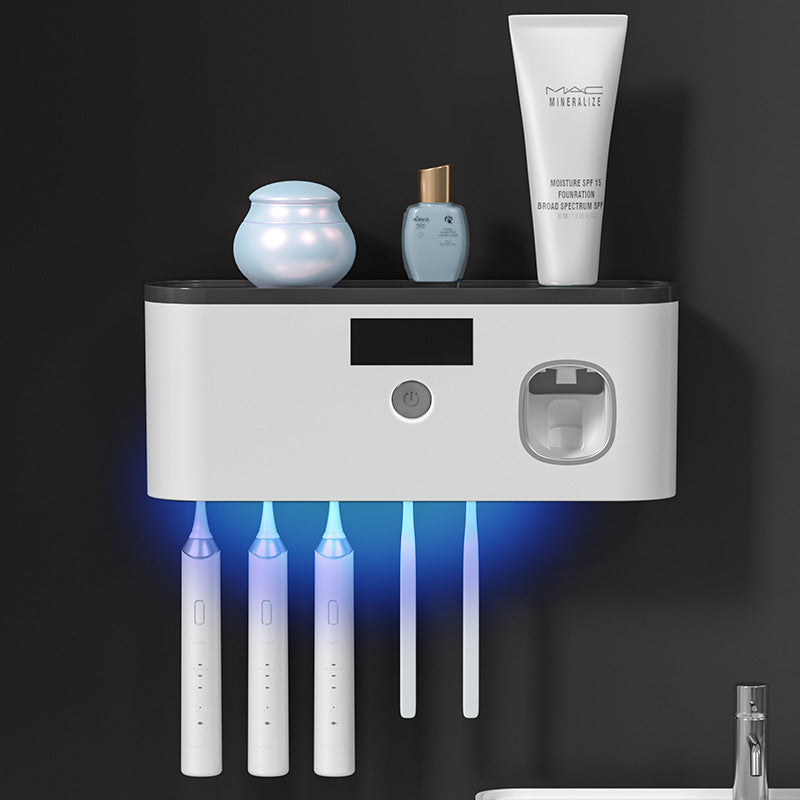 Rangement mural pour brosses à dents avec UV