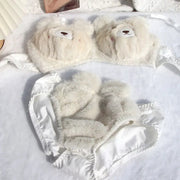 Ensemble de lingerie soutien-gorge en peluche