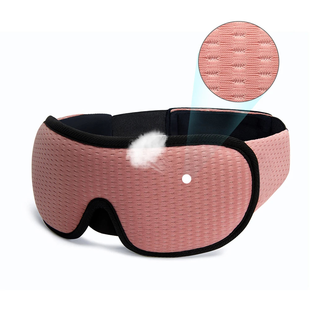 Masque de sommeil 3D occultant la lumière, doux et rembourré.