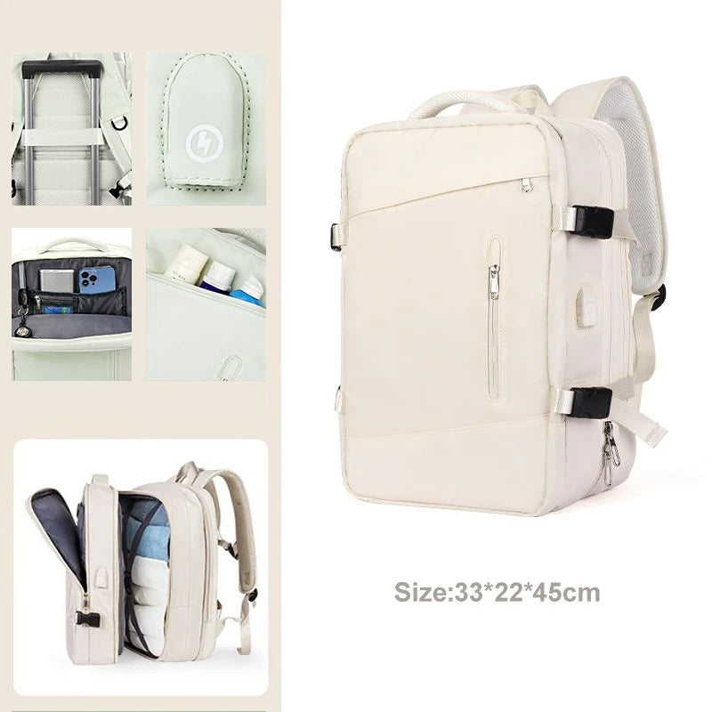 Sac à dos de voyage extensible unisexe.