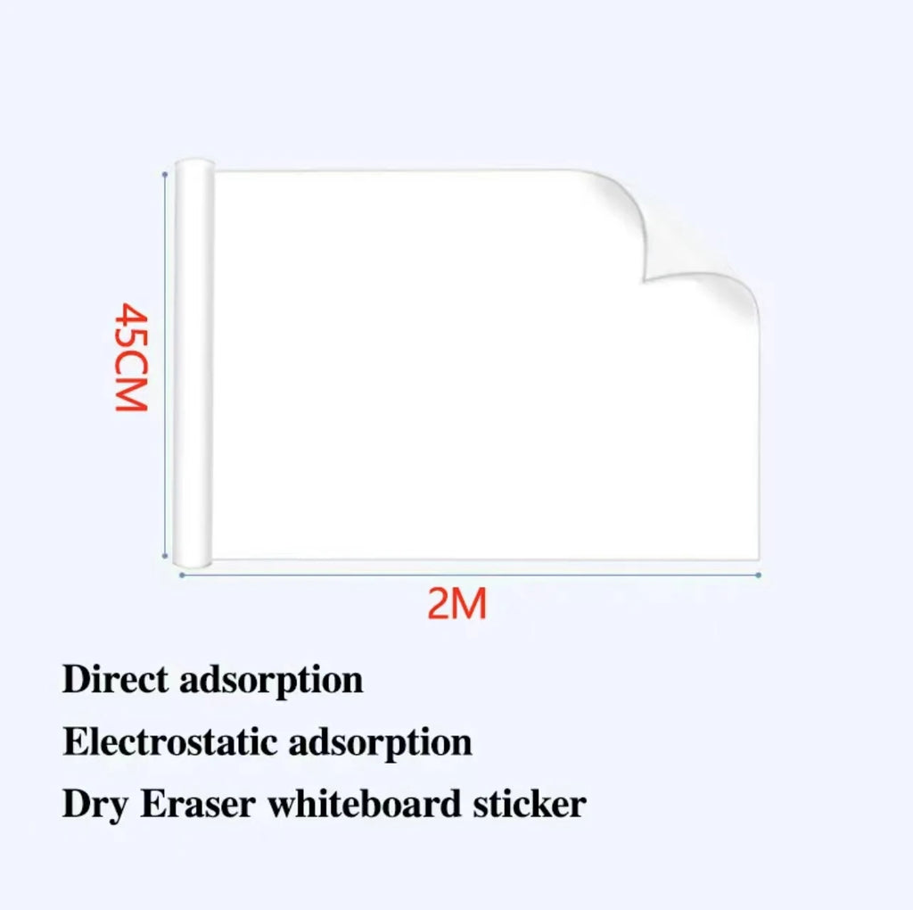 Autocollant mural tableau blanc