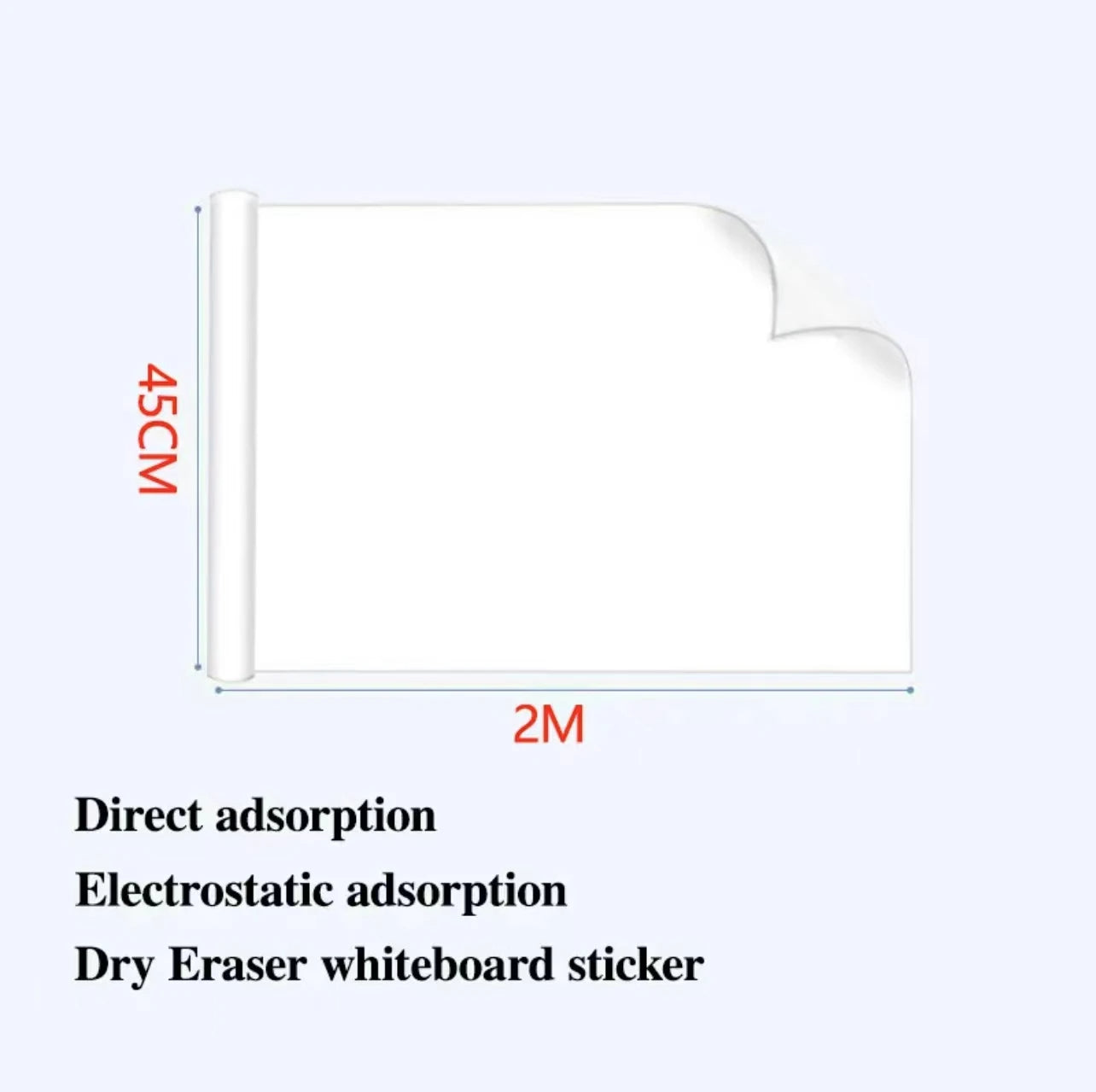 Autocollant mural tableau blanc