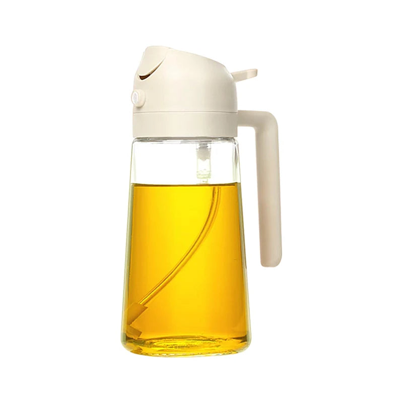 Flacon pulvérisateur d'huile 2 en 1.                                                      2 in 1 Oil Spray Bottle