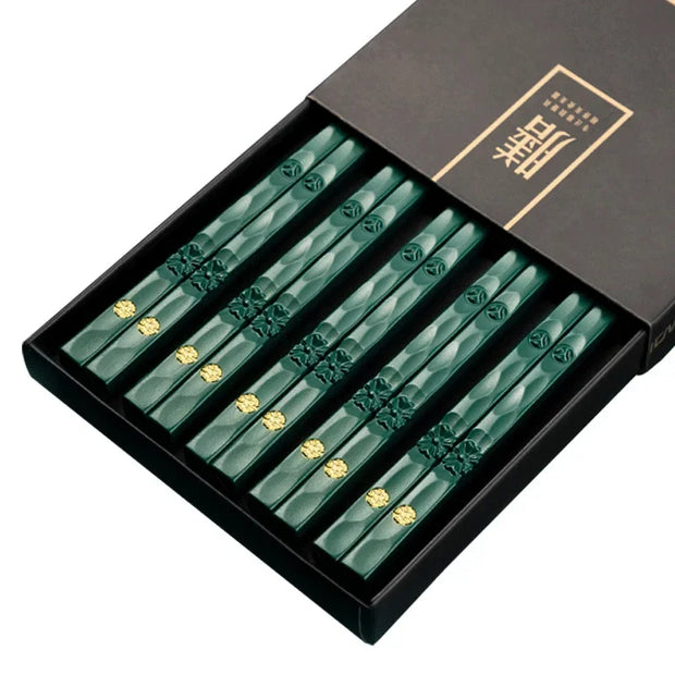 5 paires de baguettes japonaises antidérapantes de haute qualité