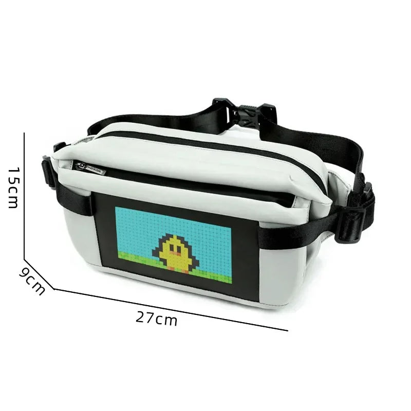 Sac bandoulière avec écran LED