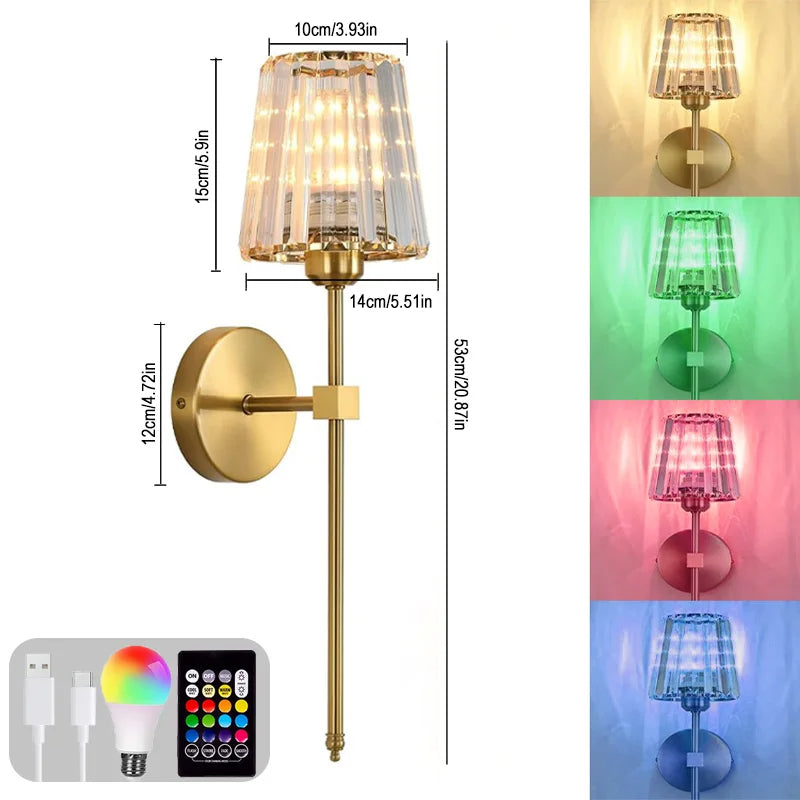Lampe murale rechargeable à LED RVB