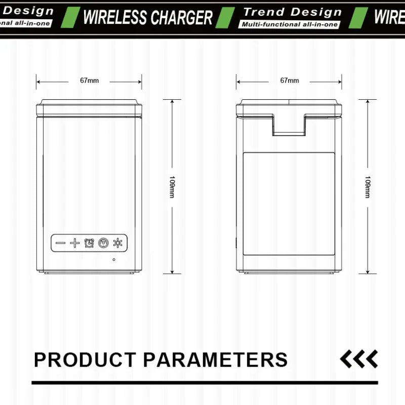 Chargeur et haut-parleur magnétique sans fil 6 en 1