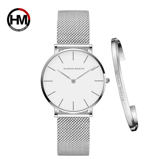 Coffret de montres pour femme Hannah Martin avec bracelet.