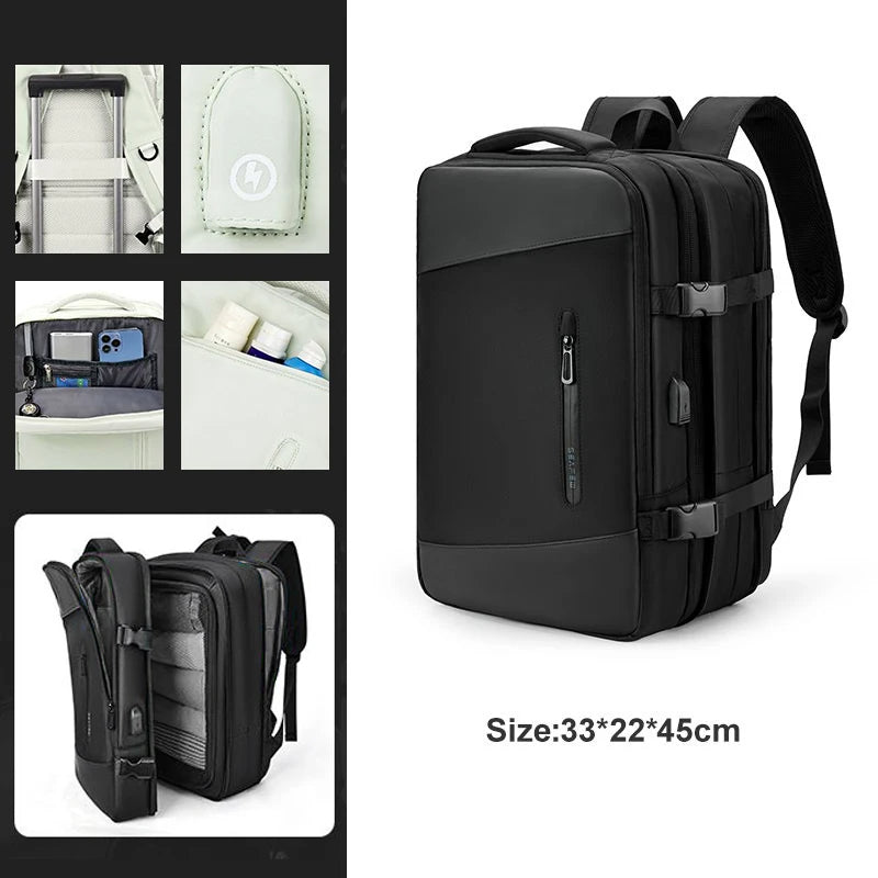 Sac à dos de voyage extensible unisexe.