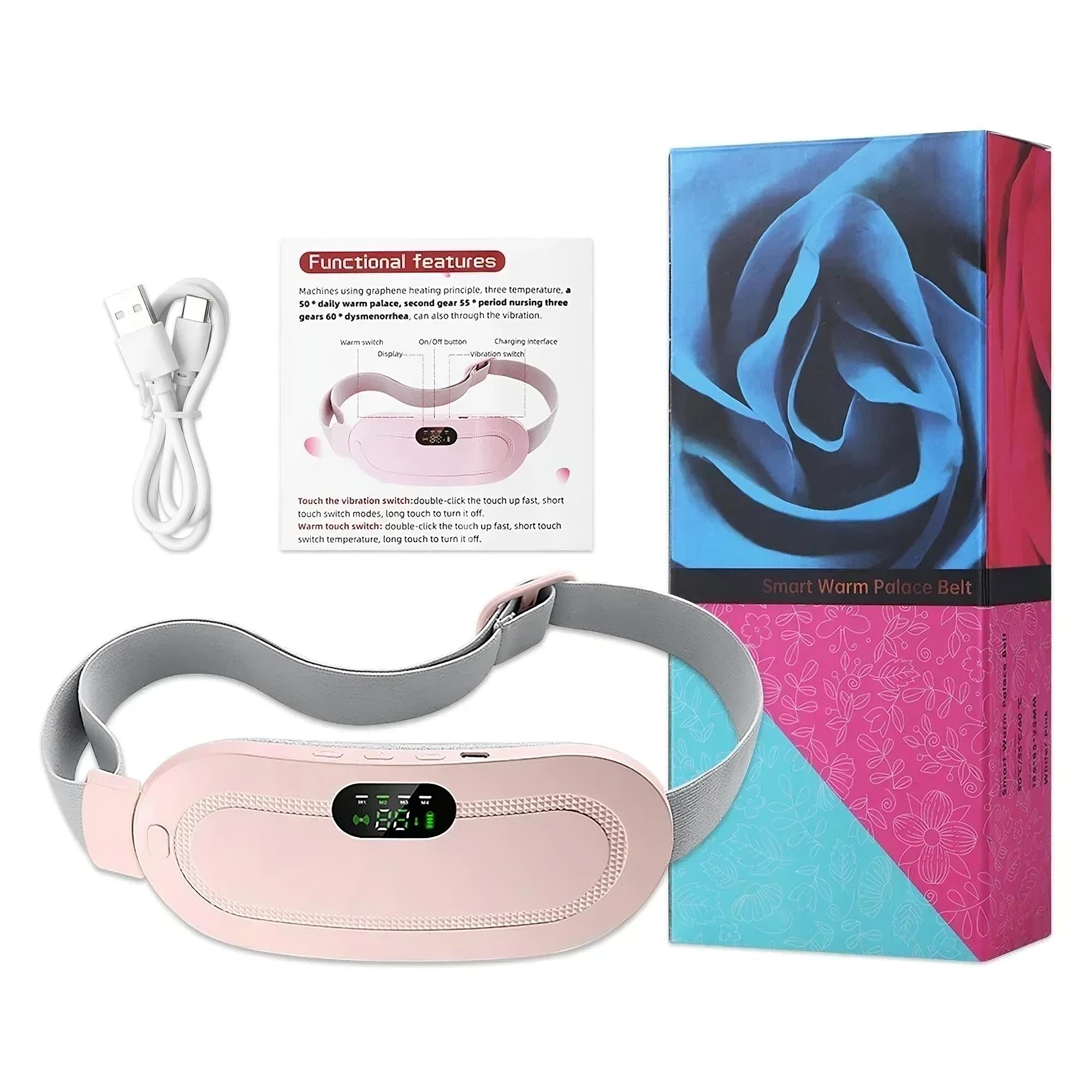 Ceinture chauffante pour le soulagement des règles