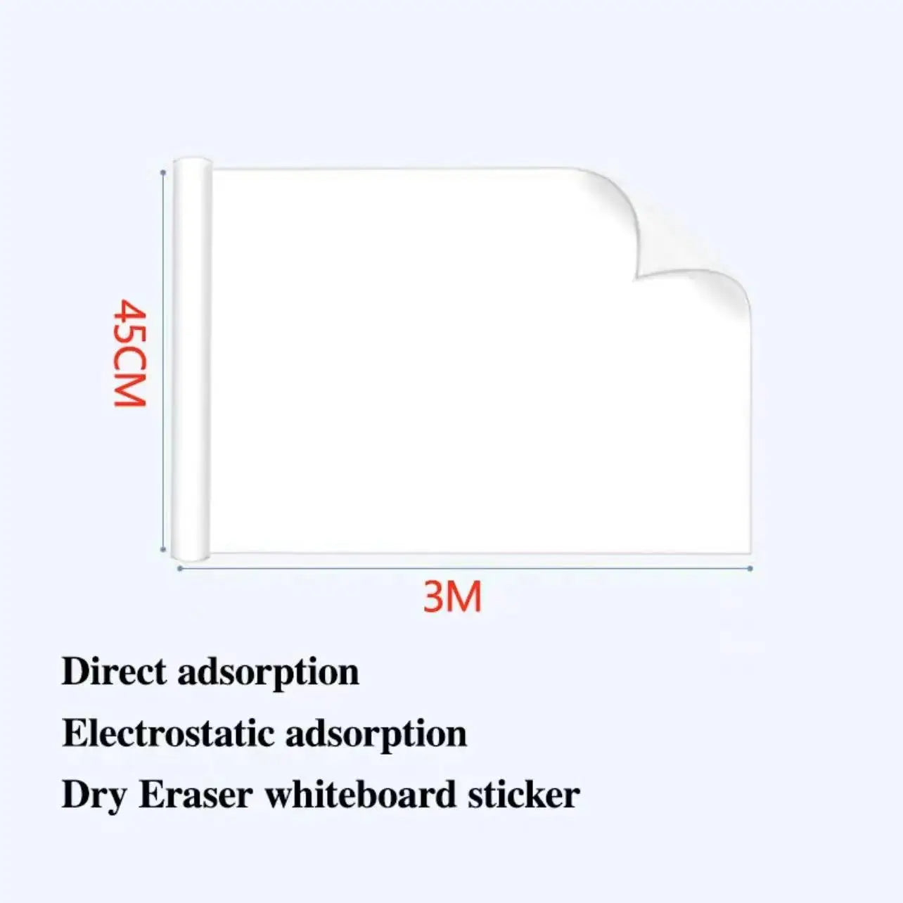 Autocollant mural tableau blanc