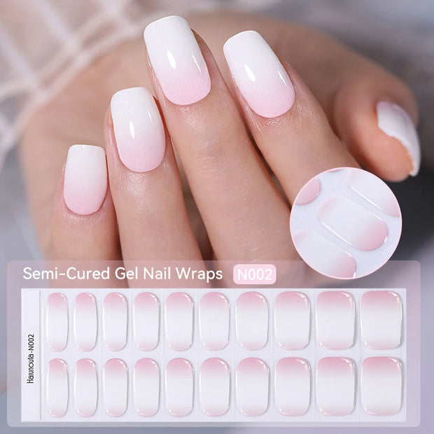 20 conseils pour un autocollant pour ongles en gel semi-durci dégradé French.