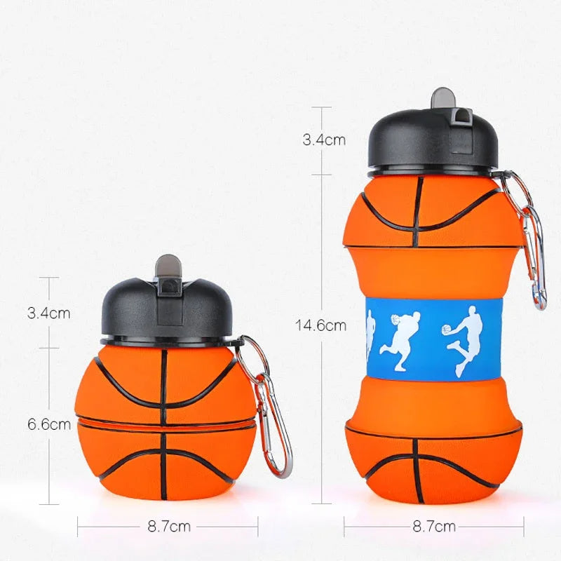 Bouteille de ballon de sport pliable.