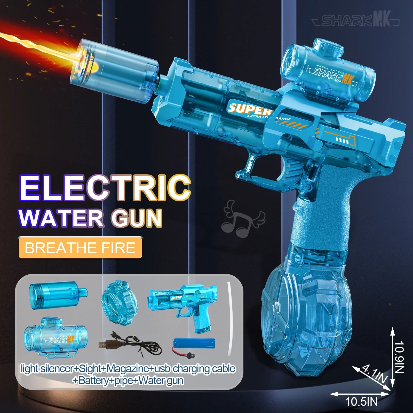 Pistolet à eau LED lumineux