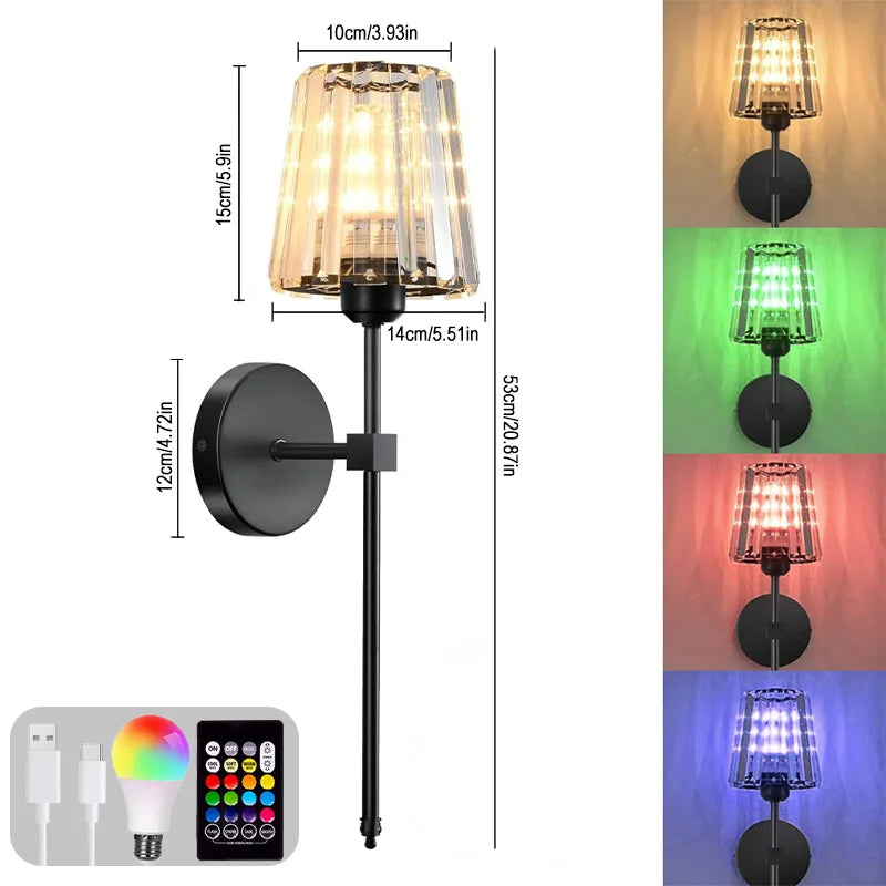 Lampe murale rechargeable à LED RVB