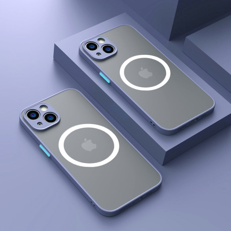 Coque magnétique mate pour iPhone.