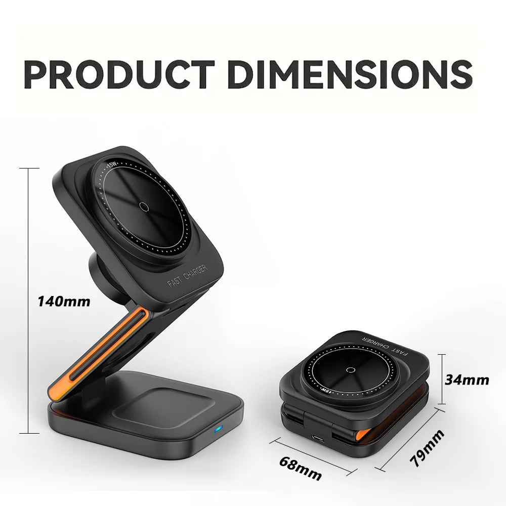 Station de charge pliable 3 en 1