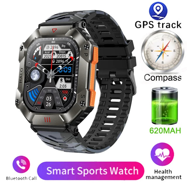Montre intelligente militaire robuste.