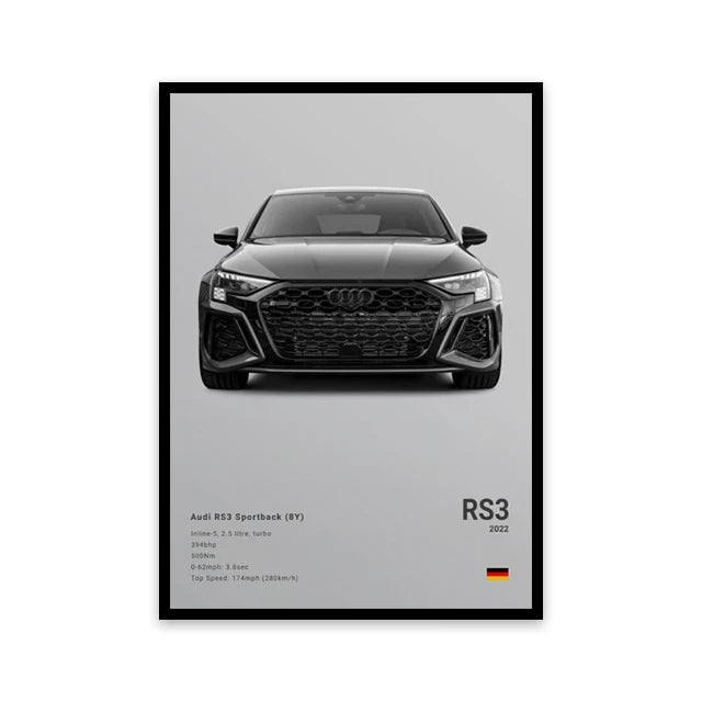 Toile murale représentant une voiture