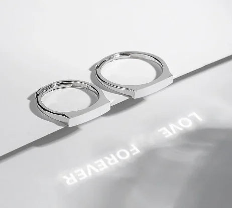 Bagues d'amoureux en argent sterling 925