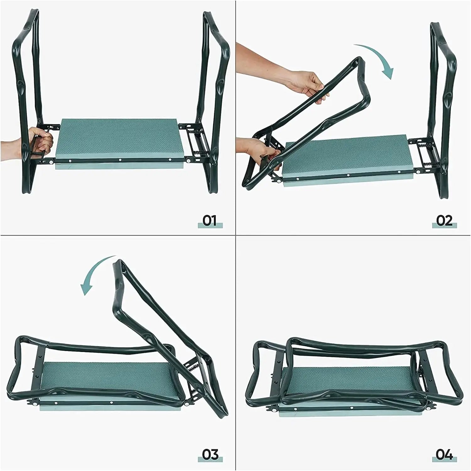 Chaise pliante de jardin avec repose-genoux